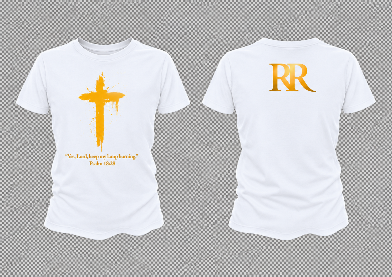 Rise & Radiate White Psalm 18:28 T-Shirt